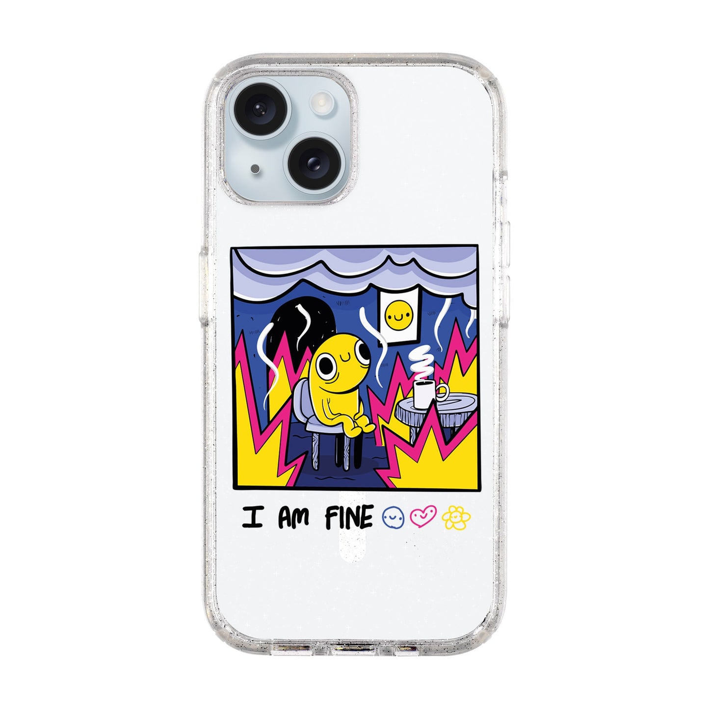 I AM FINE-iPhone 14 Plus Shiny Kılıf MagSafe Özellikli
