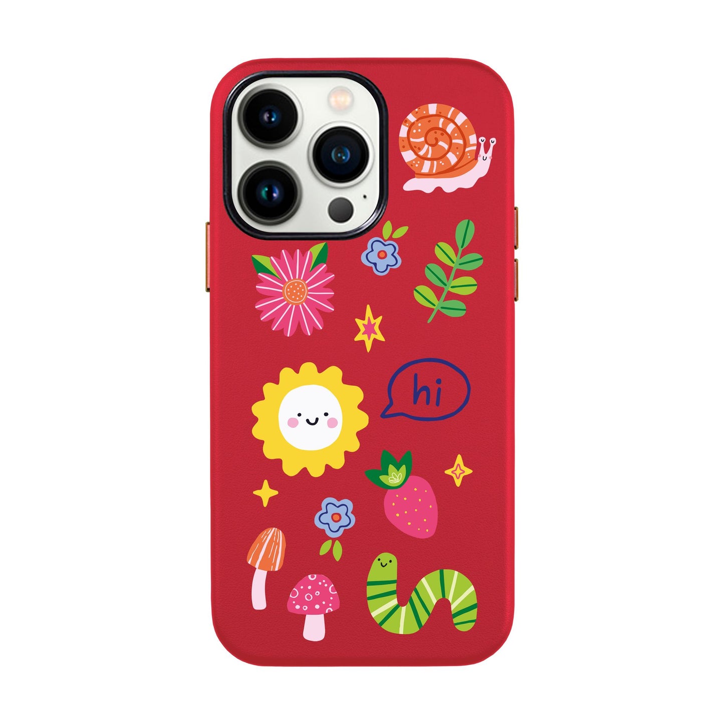 HELLO NATURE-iPhone 14 Leather Kılıf