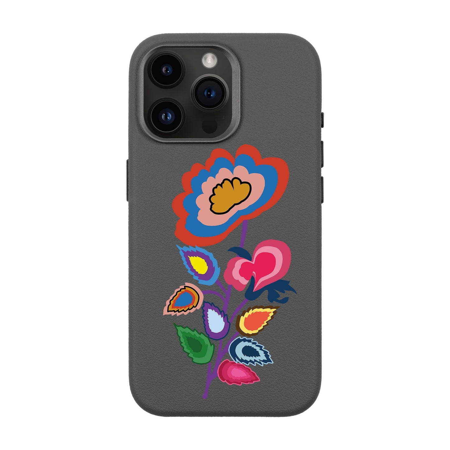 KNITTED FLOWER-iPhone 14 Pro Max Leather Premium Kılıf MagSafe Özellikli