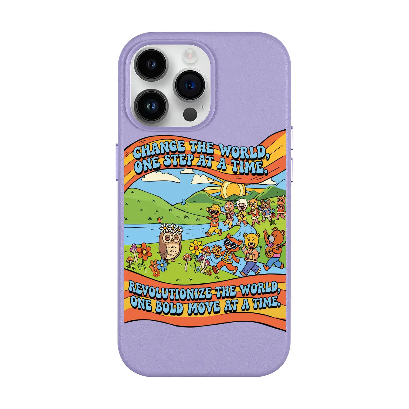 CHANGE THE WORLD-iPhone 14 Pro Max Leather Kılıf MagSafe Özellikli