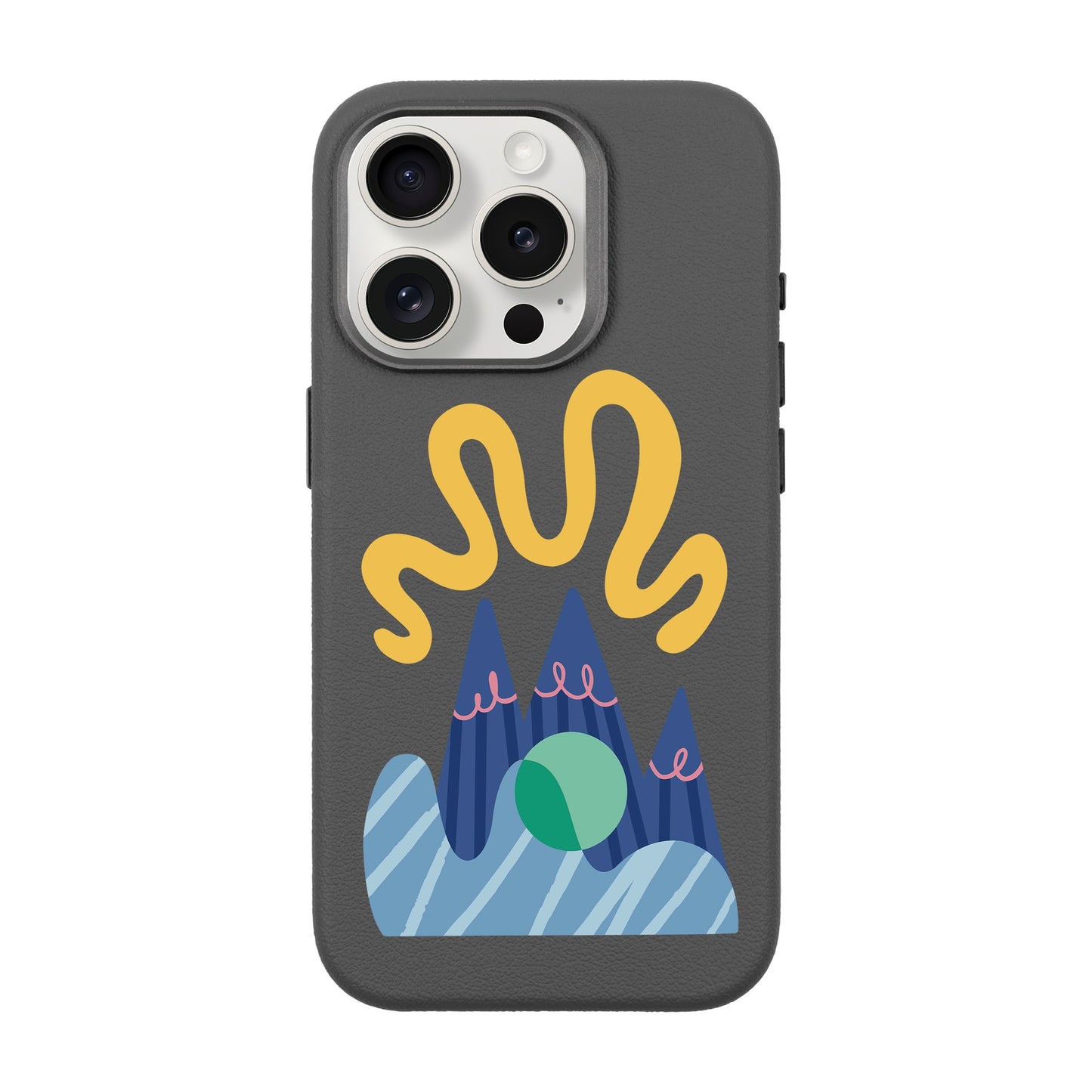 MOUNTAIN-iPhone 15 Pro Leather Premium Kılıf MagSafe Özellikli