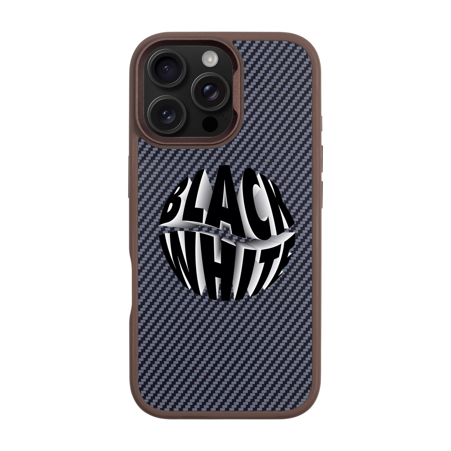 BLACK WHITE-iPhone 16 Pro Max Plaid Kılıf MagSafe Özellikli
