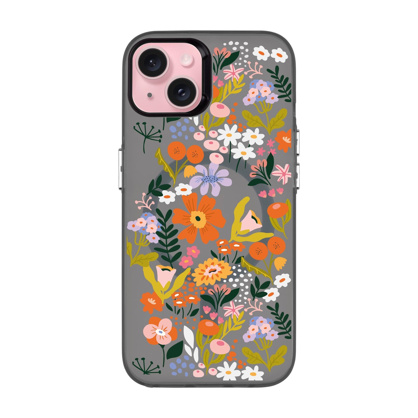 FLOWER-iPhone 15 Plus Hold Kılıf MagSafe Özellikli