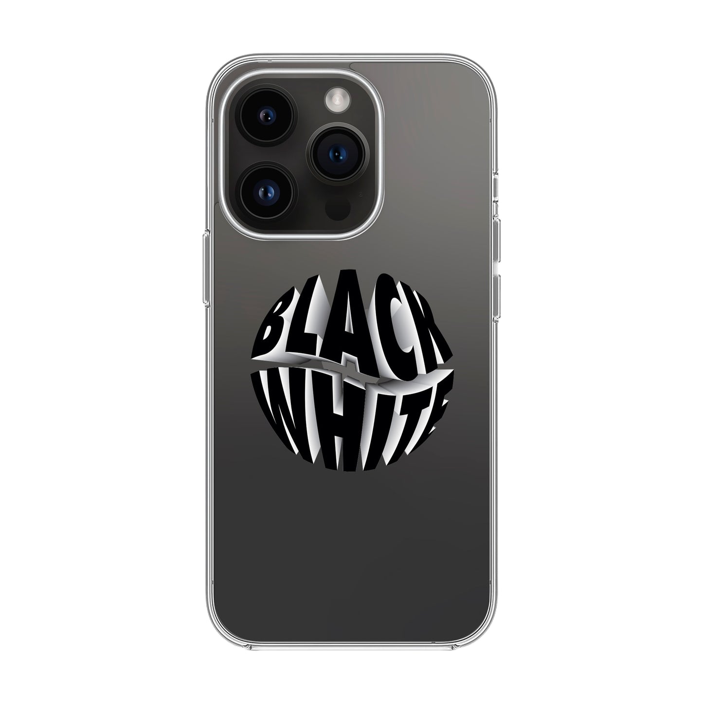 BLACK WHITE-iPhone 14 Pro Solid Kılıf