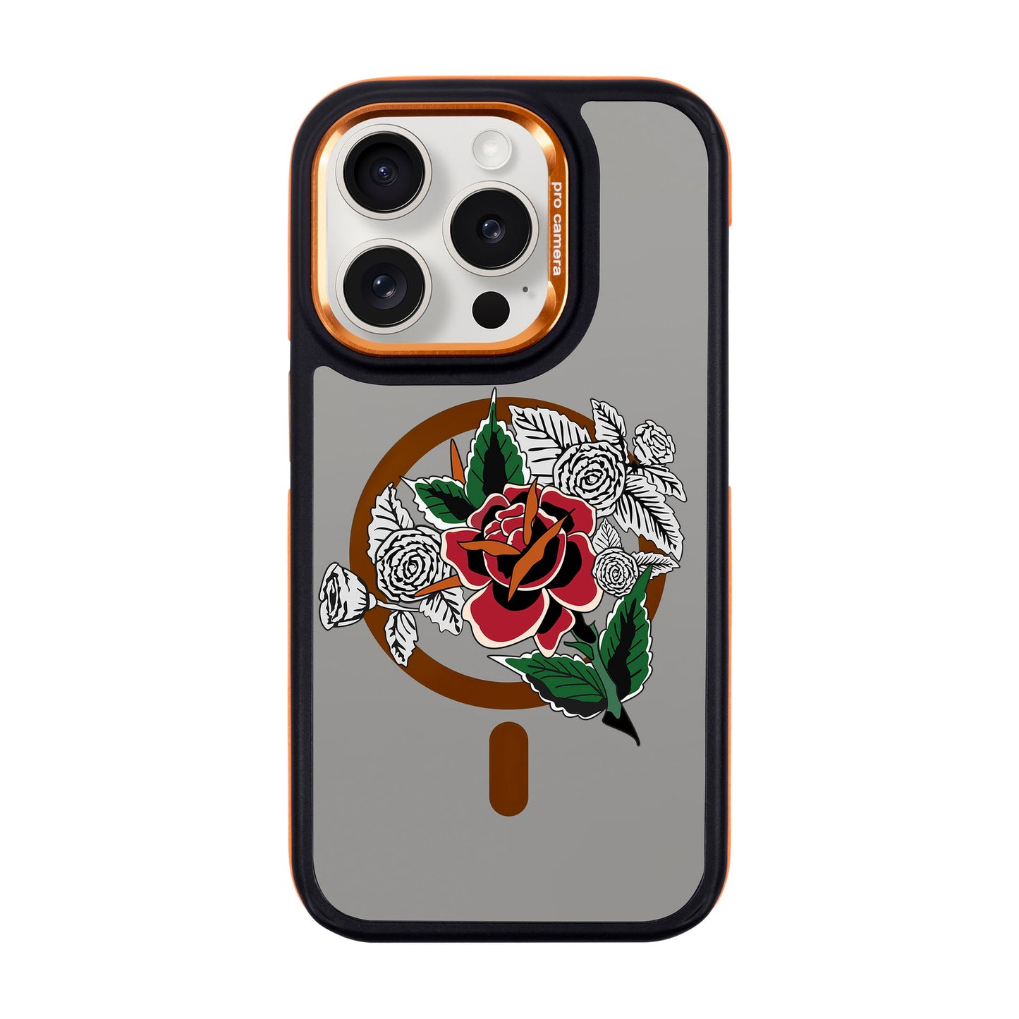 DRY ROSE-iPhone 15 Pro Dark Kılıf MagSafe Özellikli