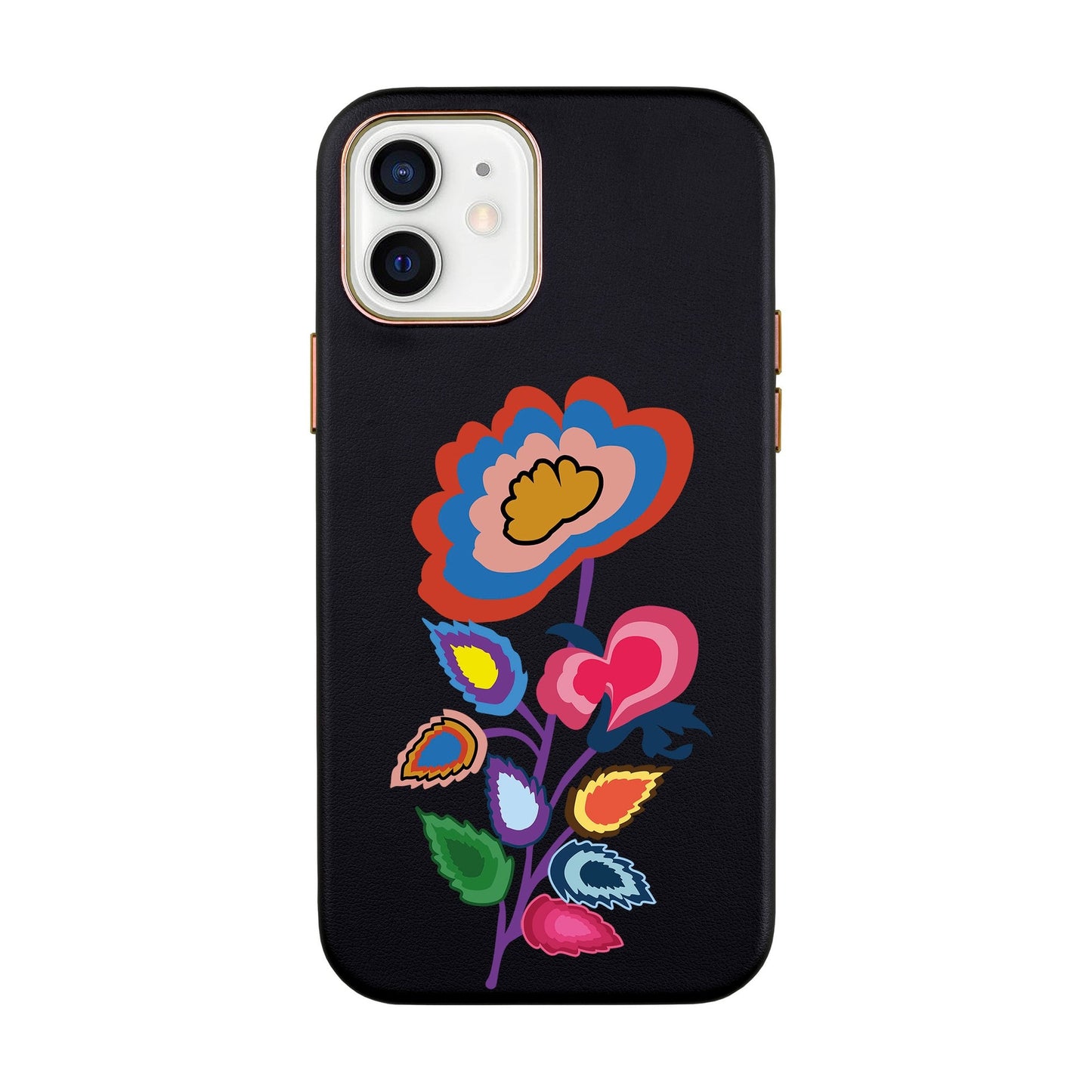 KNITTED FLOWER-iPhone 12 Mini Leather Kılıf