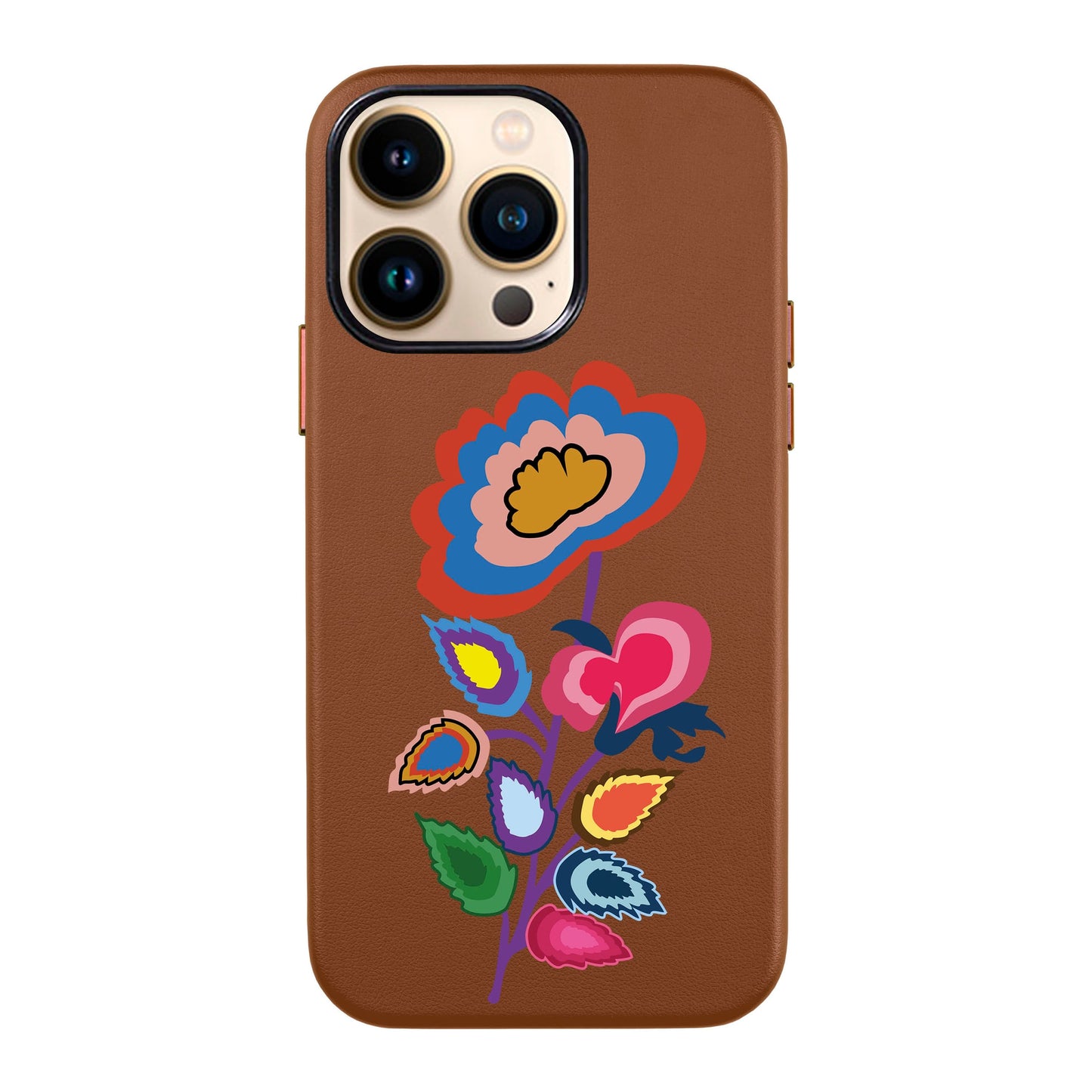 KNITTED FLOWER-iPhone 13 Pro Max Leather Kılıf