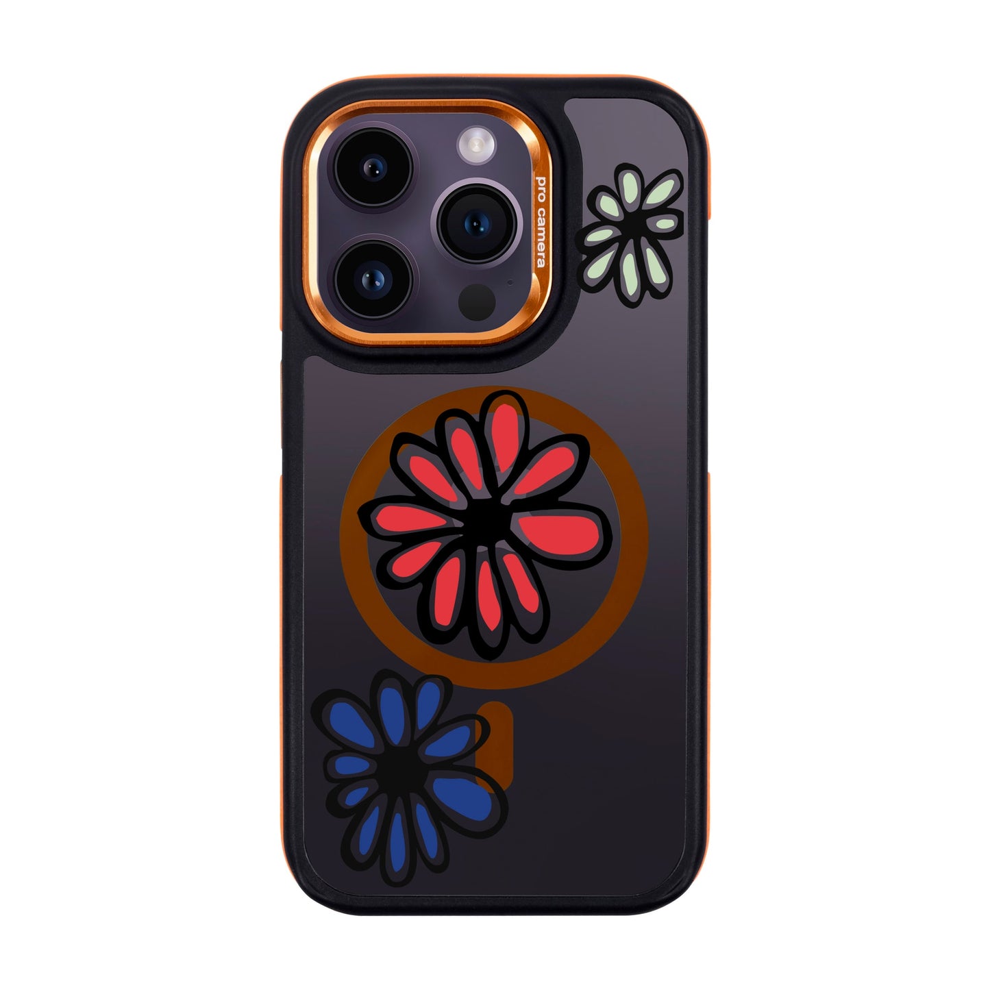 FLORIST-iPhone 14 Pro Dark Kılıf MagSafe Özellikli