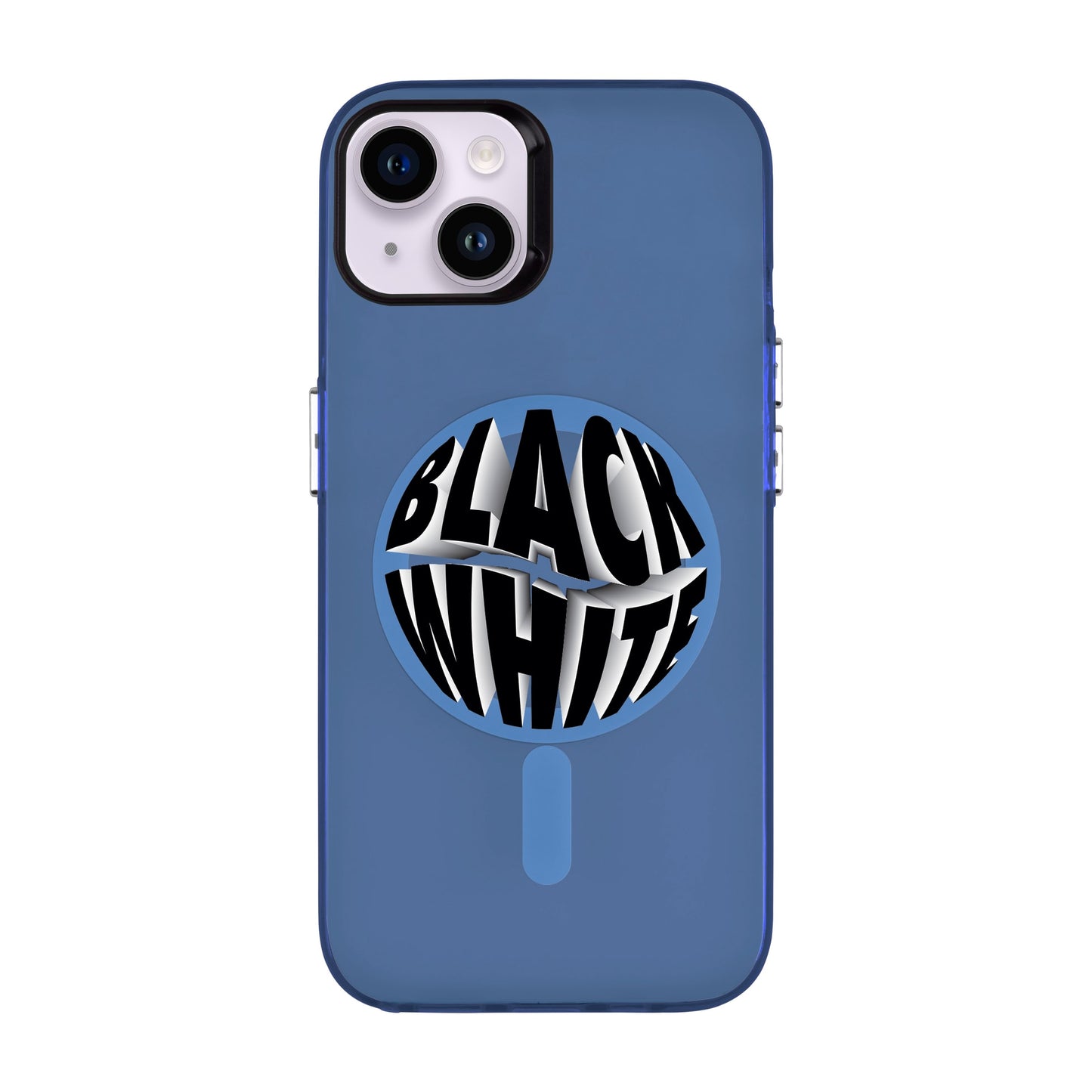 BLACK WHITE-iPhone 14 Plus Hold Kılıf MagSafe Özellikli