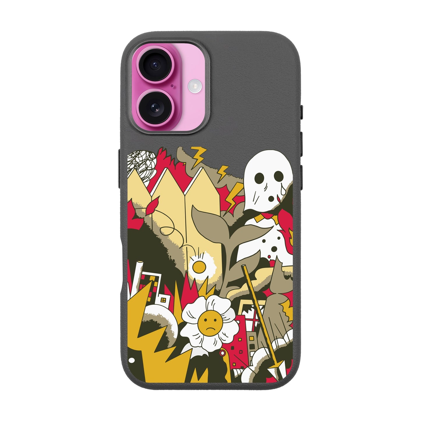 EVERYTHING IS BURNING-iPhone 16 Leather Premium Kılıf MagSafe Özellikli
