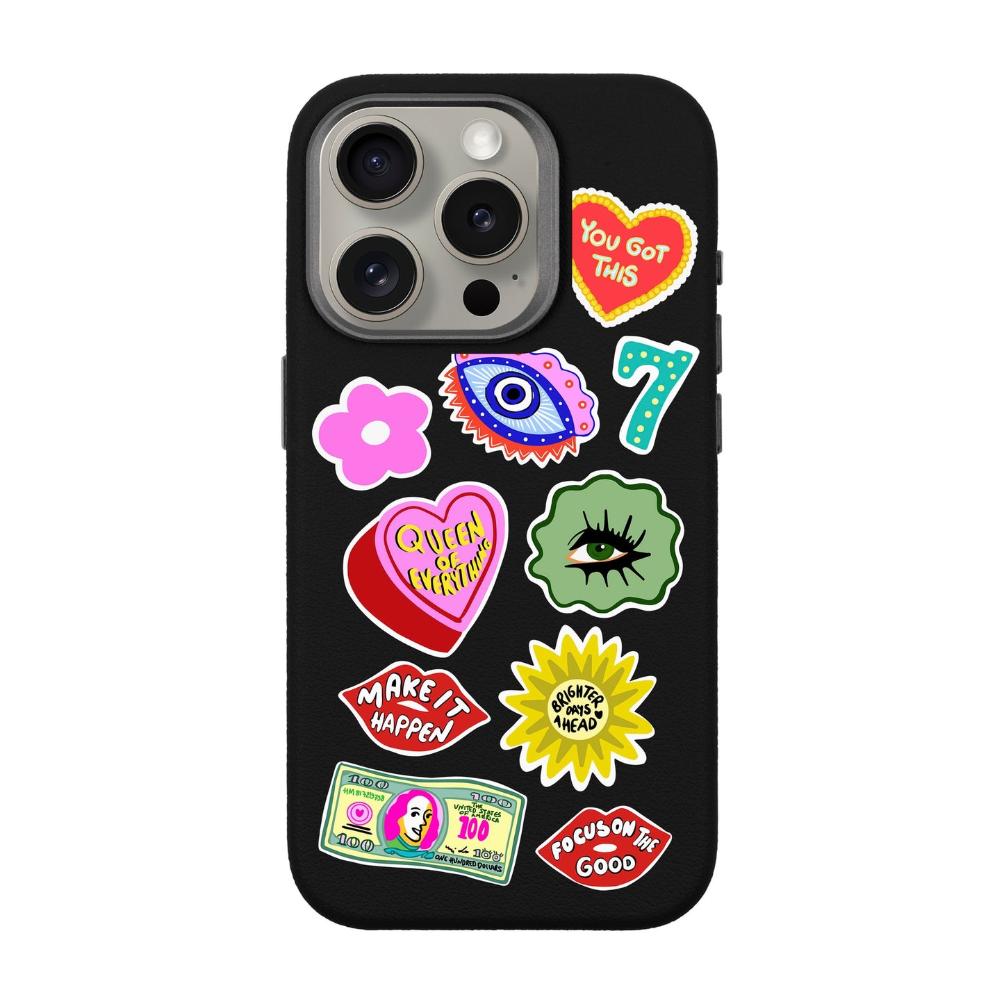 HM STICKERS-iPhone 15 Pro Leather Premium Kılıf MagSafe Özellikli