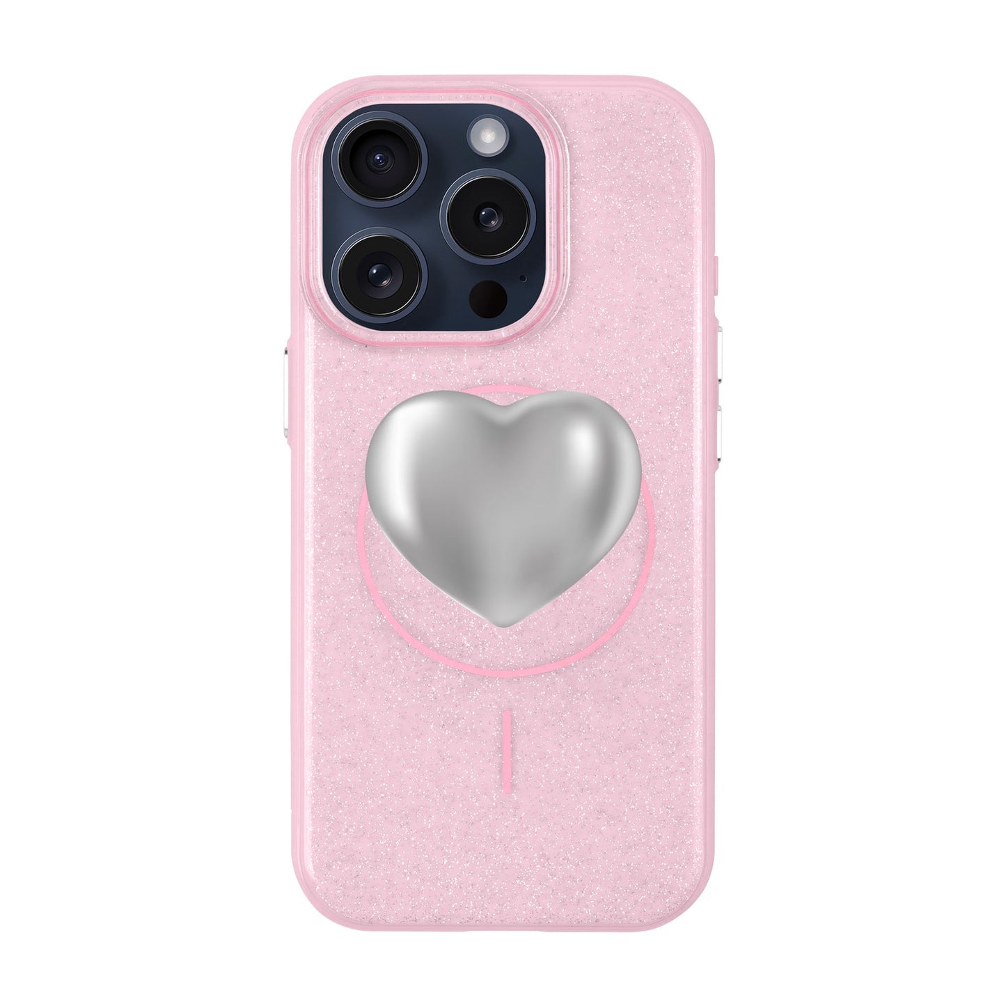 SILVER HEART-iPhone 15 Pro Radiant Kılıf MagSafe Özellikli