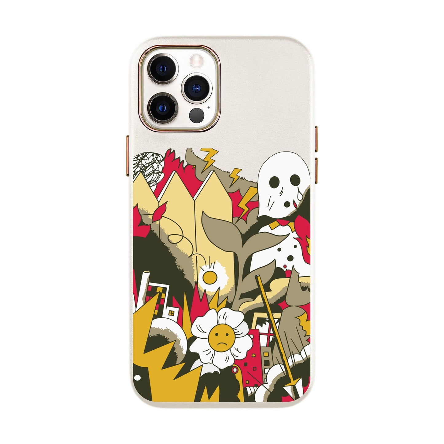 EVERYTHING IS BURNING-iPhone 12 Pro Max Leather Kılıf