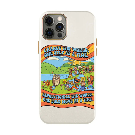 CHANGE THE WORLD-iPhone Xs Max Leather Kılıf