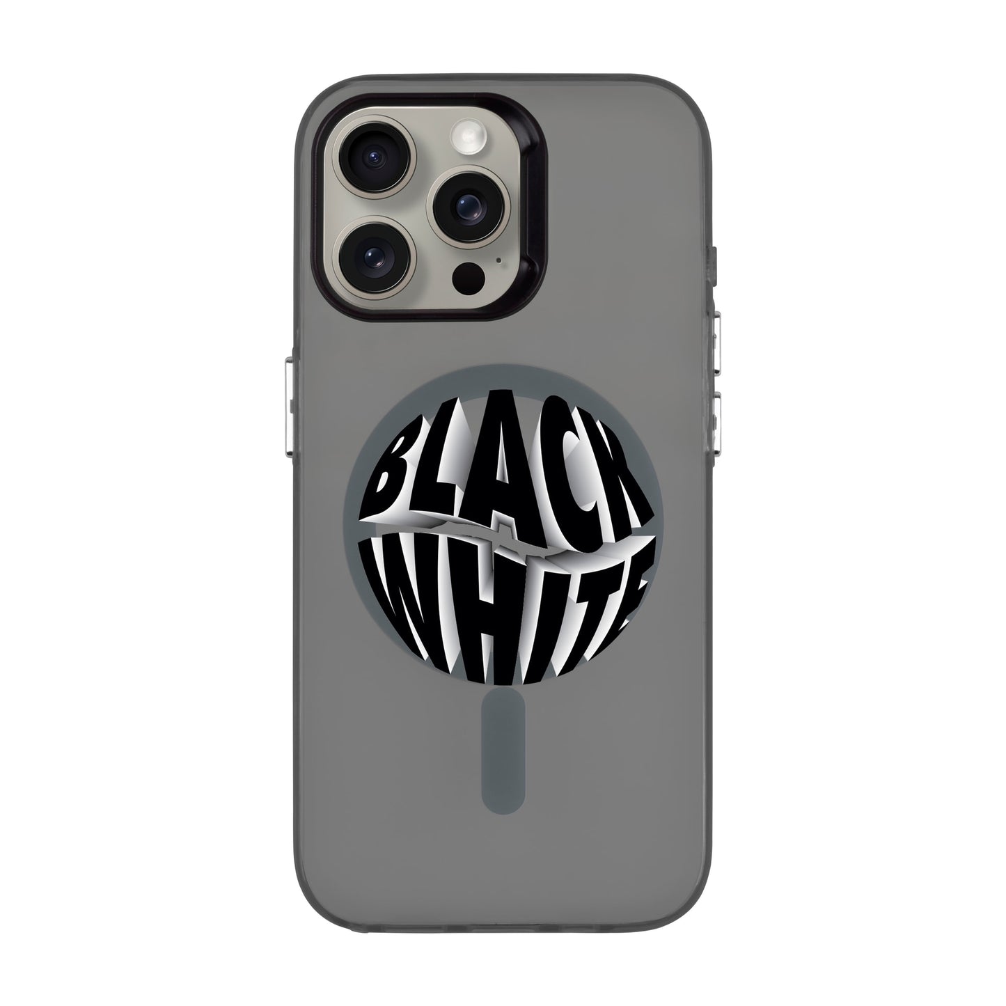 BLACK WHITE-iPhone 15 Pro Max Hold Kılıf MagSafe Özellikli