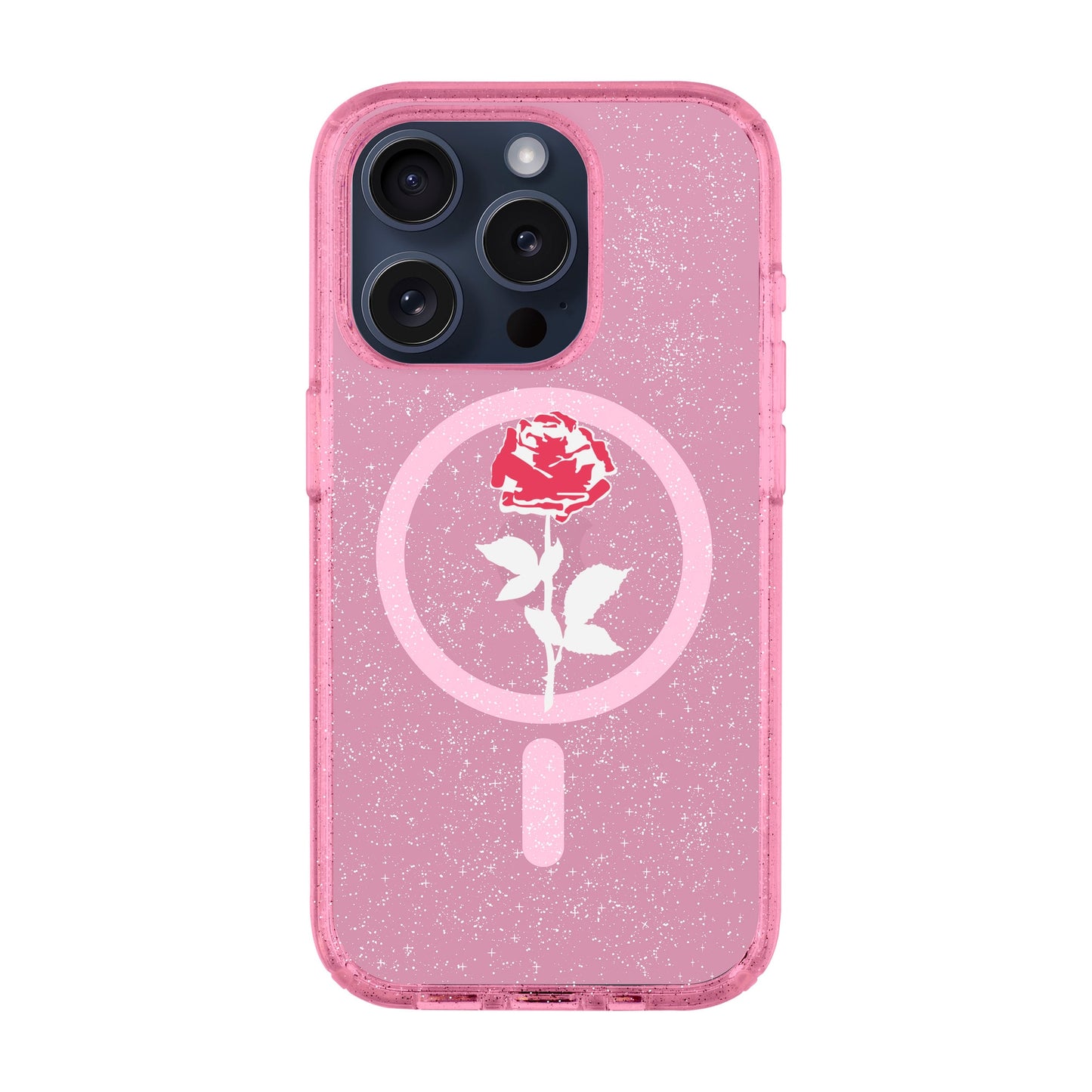 NATUREL ROSE-iPhone 15 Pro Shiny Kılıf MagSafe Özellikli
