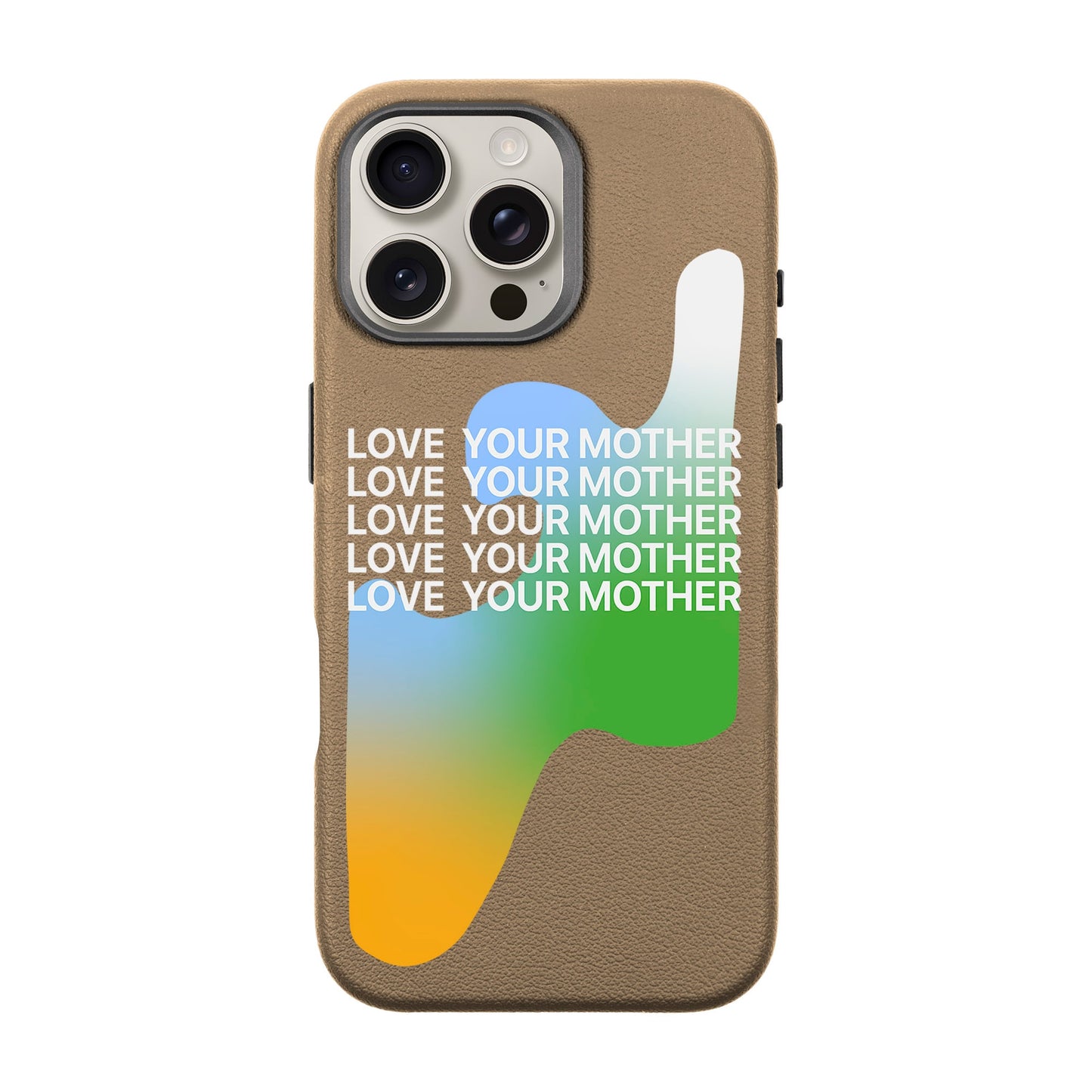 LOVE YOUR MOTHER-iPhone 16 Pro Max Leather Premium Kılıf MagSafe Özellikli