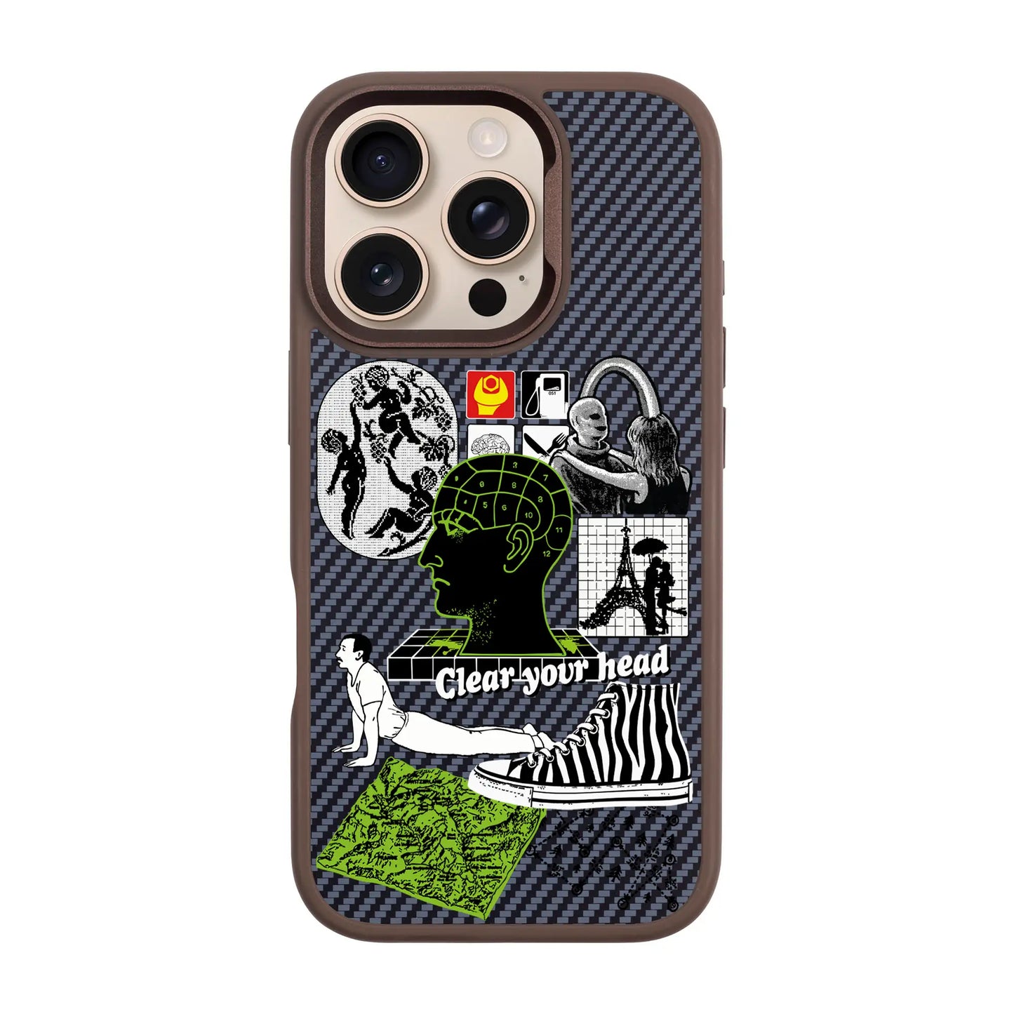 CLEAR YOUR HEAD-iPhone 16 Pro Plaid Kılıf MagSafe Özellikli