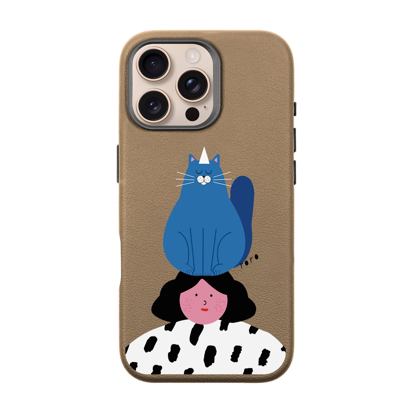 NAUGHTY CAT-iPhone 16 Pro Max Leather Premium Kılıf MagSafe Özellikli