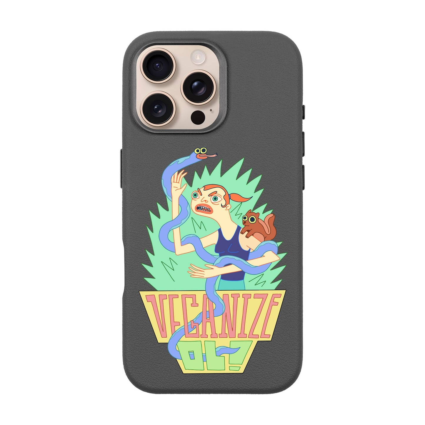 VEGANİZE-iPhone 16 Pro Max Leather Premium Kılıf MagSafe Özellikli