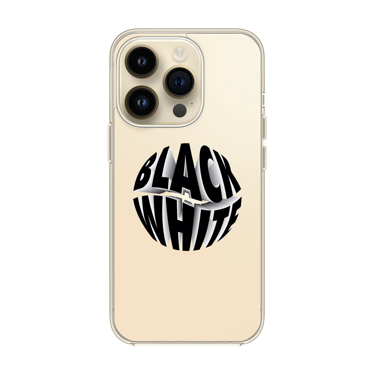 BLACK WHITE-iPhone 14 Pro Solid Kılıf