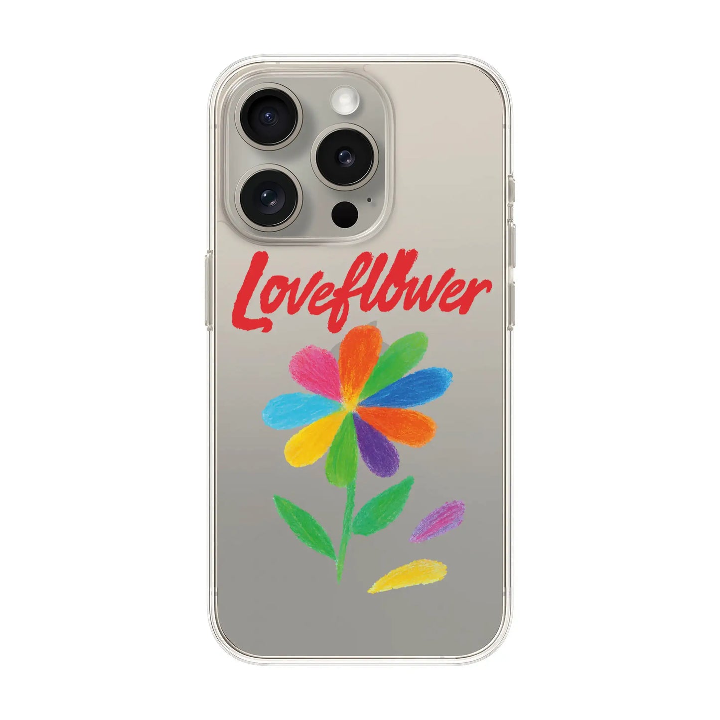 LOVE FLOWER-iPhone 15 Pro Solid Kılıf