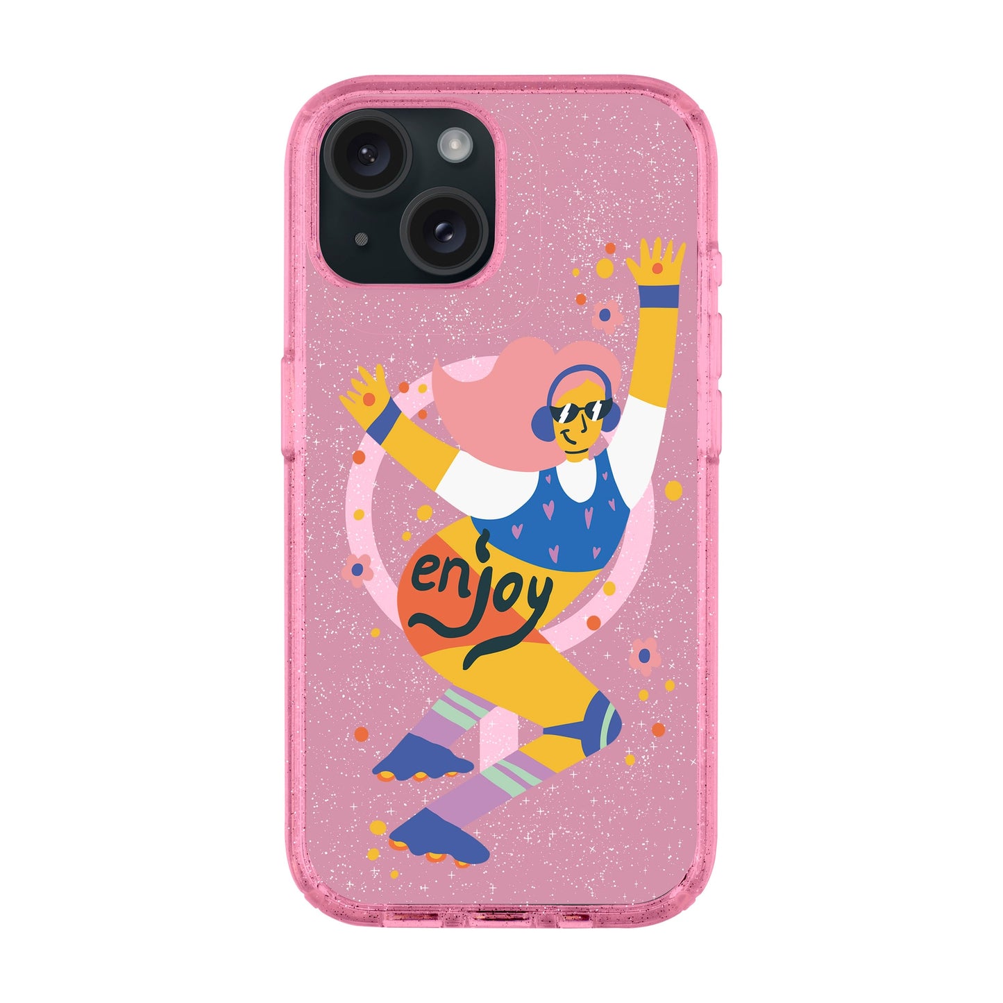ENJOY-iPhone 15 Plus Shiny Kılıf MagSafe Özellikli