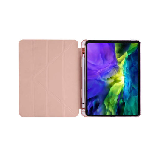 Apple iPad Air 10.9 inç 2020 (4.Nesil)-Trigon Folding Kalemlikli Standlı Kılıf