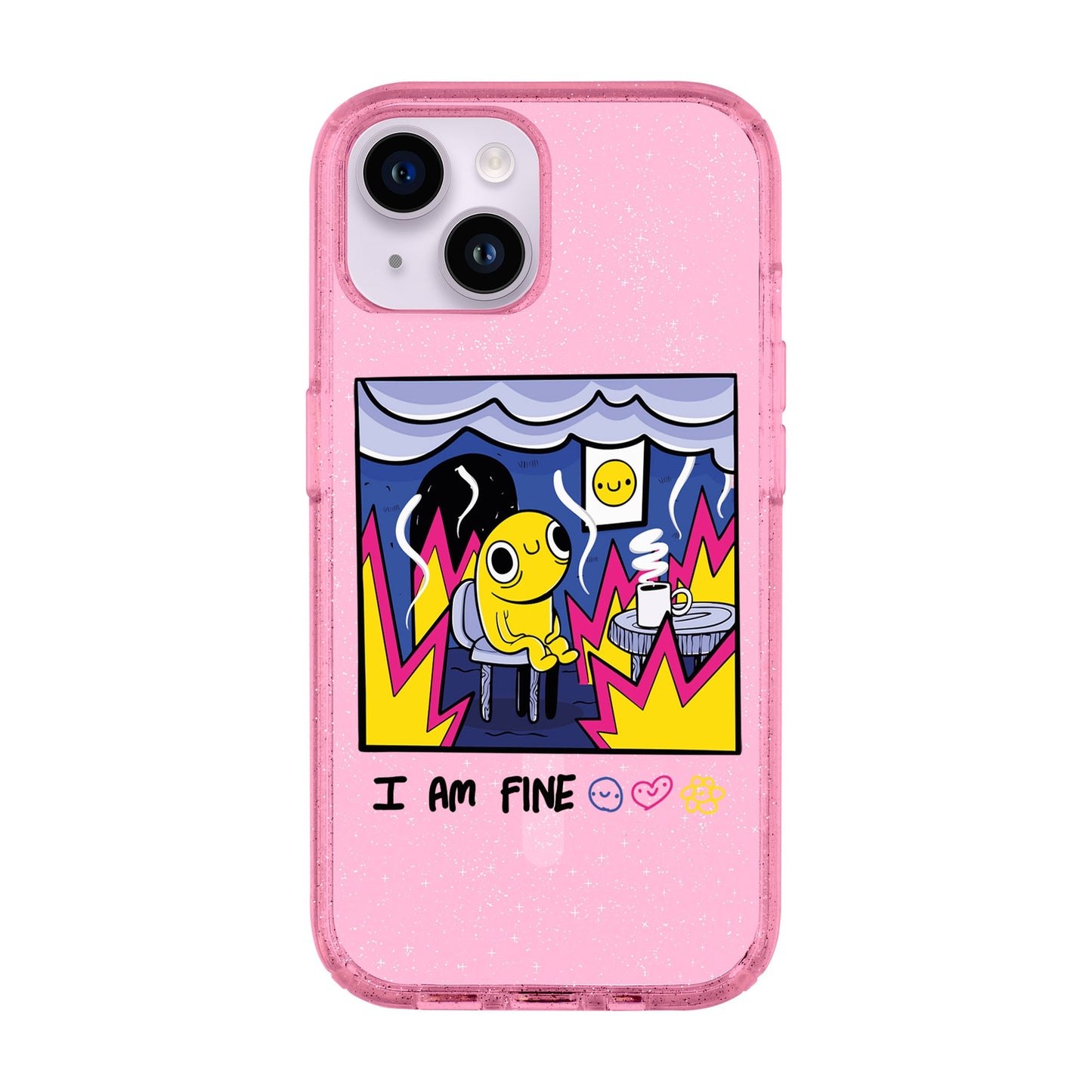 I AM FINE-iPhone 14 Shiny Kılıf MagSafe Özellikli