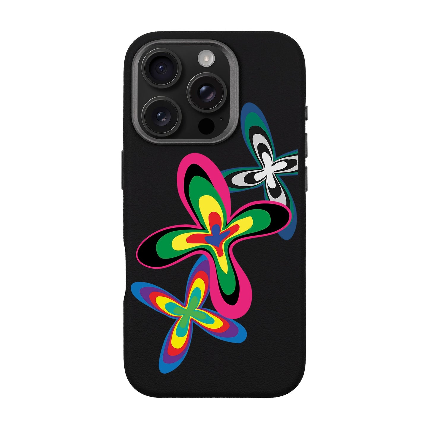 COLOR FLOWER-iPhone 16 Pro Leather Premium Kılıf MagSafe Özellikli