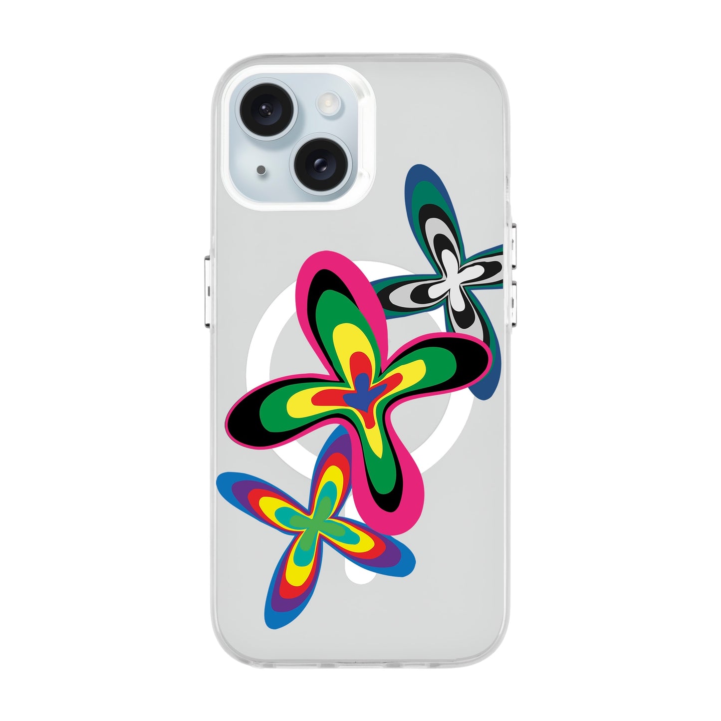 COLOR FLOWER-iPhone 15 Hold Kılıf MagSafe Özellikli