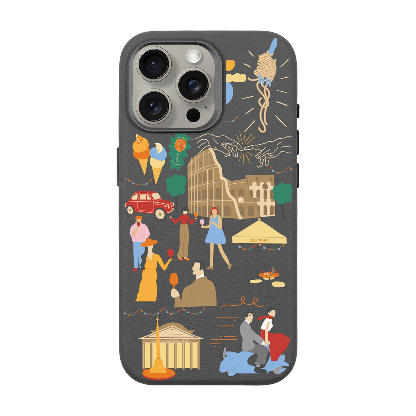 ROMA-iPhone 15 Pro Max Leather Premium Kılıf MagSafe Özellikli