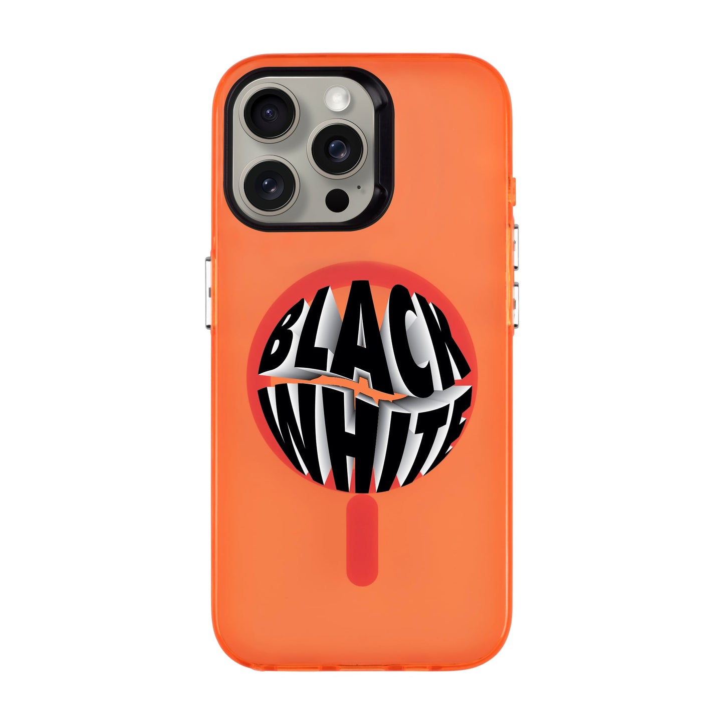 BLACK WHITE-iPhone 15 Pro Max Hold Kılıf MagSafe Özellikli