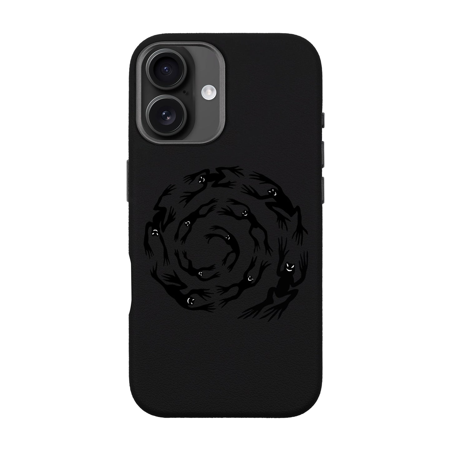 SWIRLING FROGS-iPhone 16 Plus Leather Premium Kılıf MagSafe Özellikli