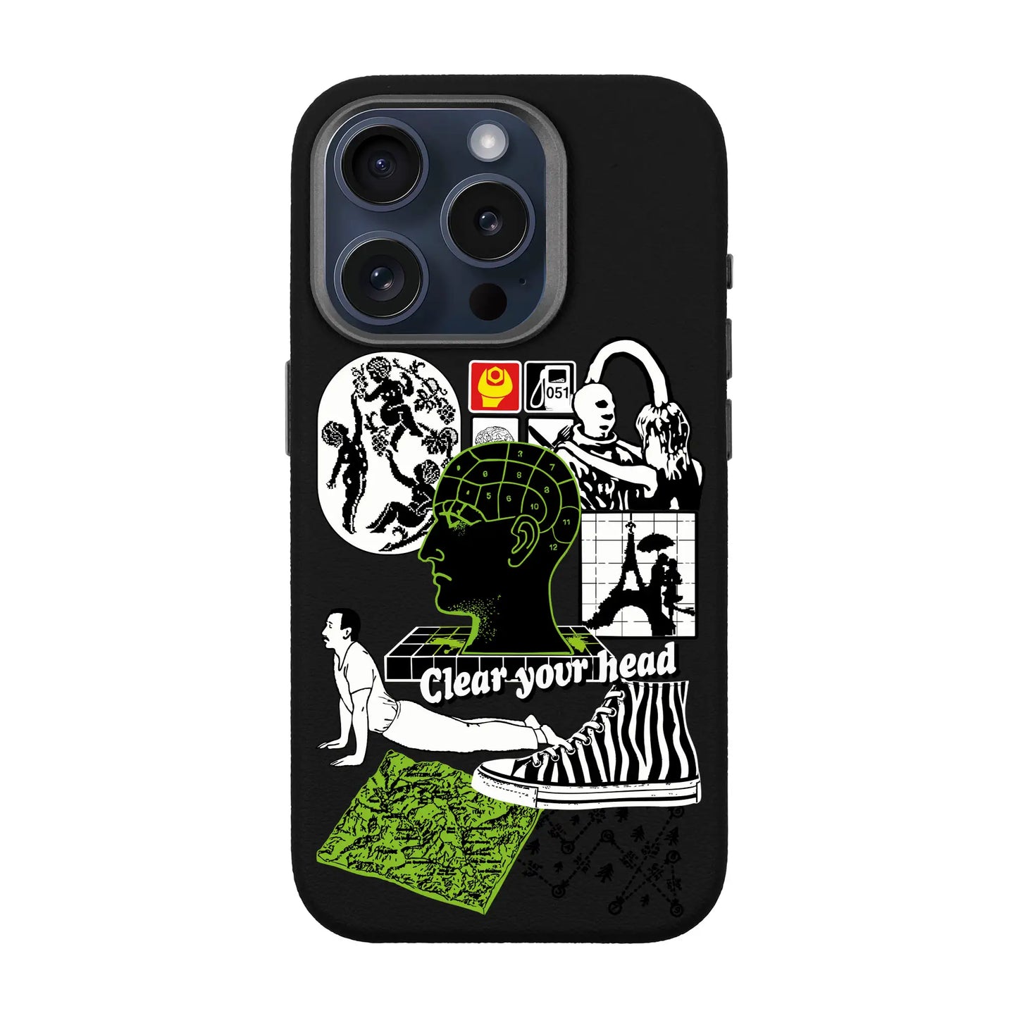 CLEAR YOUR HEAD-iPhone 15 Pro Leather Premium Kılıf MagSafe Özellikli
