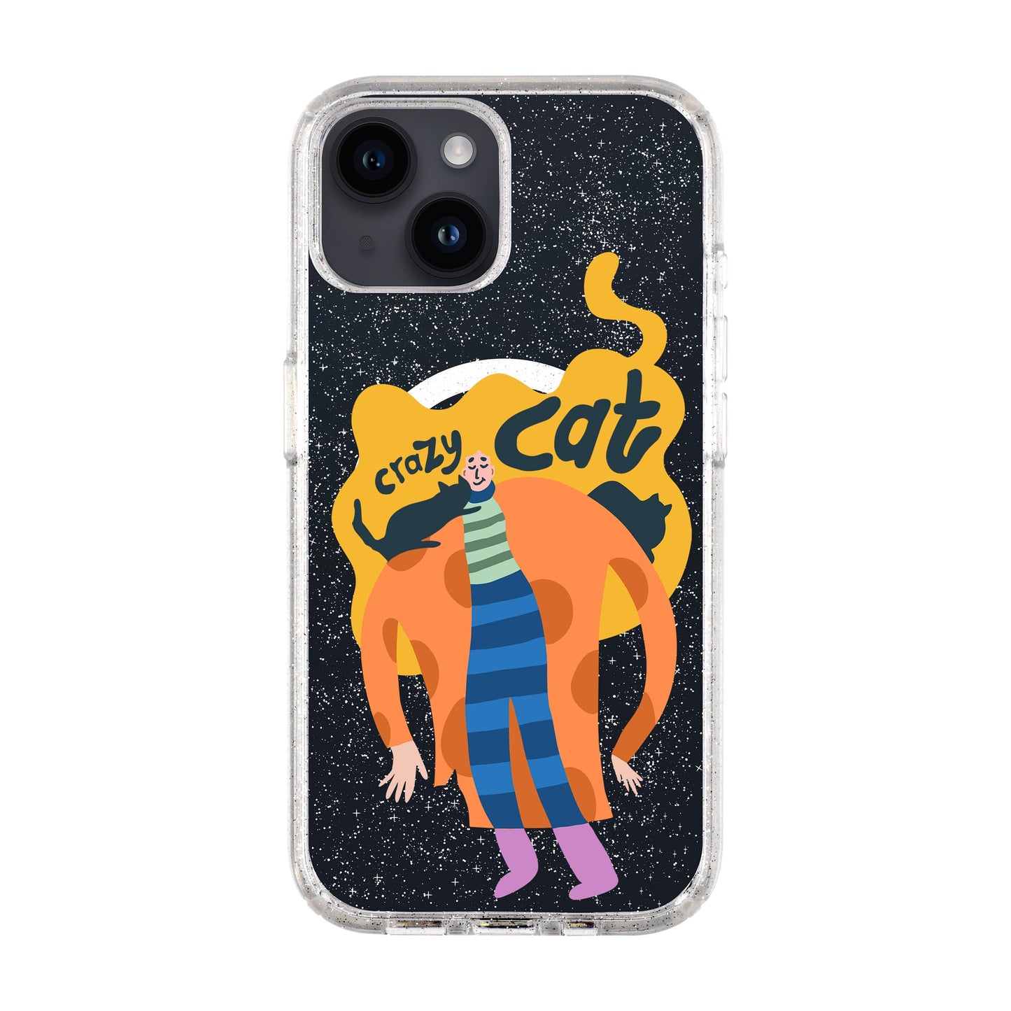 CRAZY CAT-iPhone 14 Shiny Kılıf MagSafe Özellikli