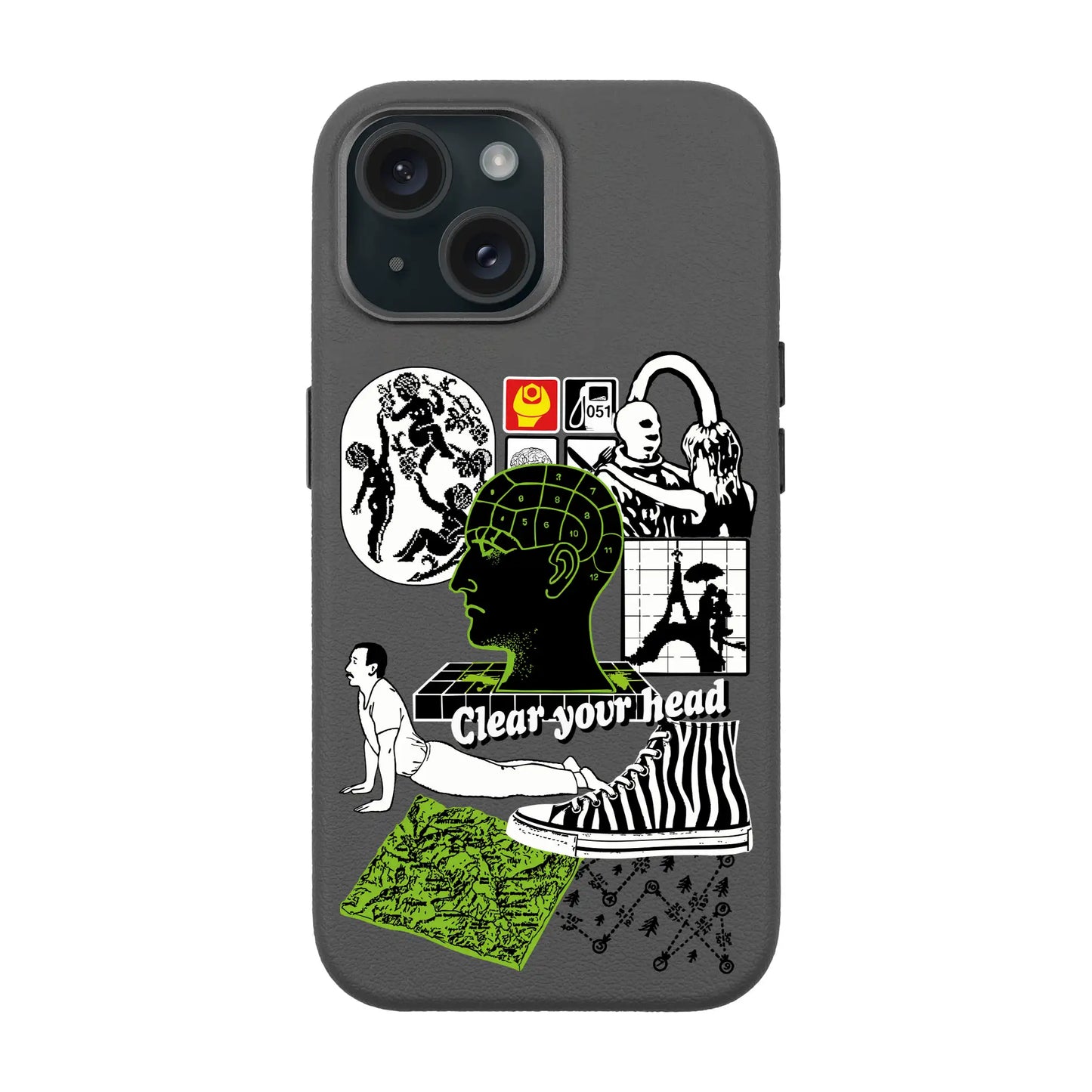 CLEAR YOUR HEAD-iPhone 15 Leather Premium Kılıf MagSafe Özellikli