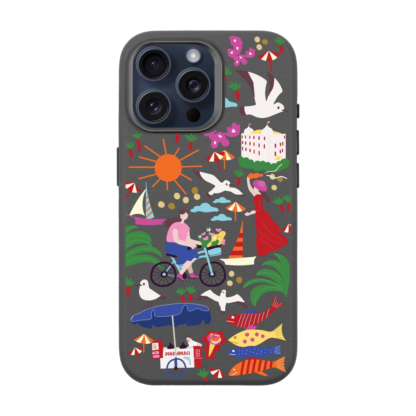 TO'S WITH US ADALAR-iPhone 15 Pro Max Leather Premium Kılıf MagSafe Özellikli