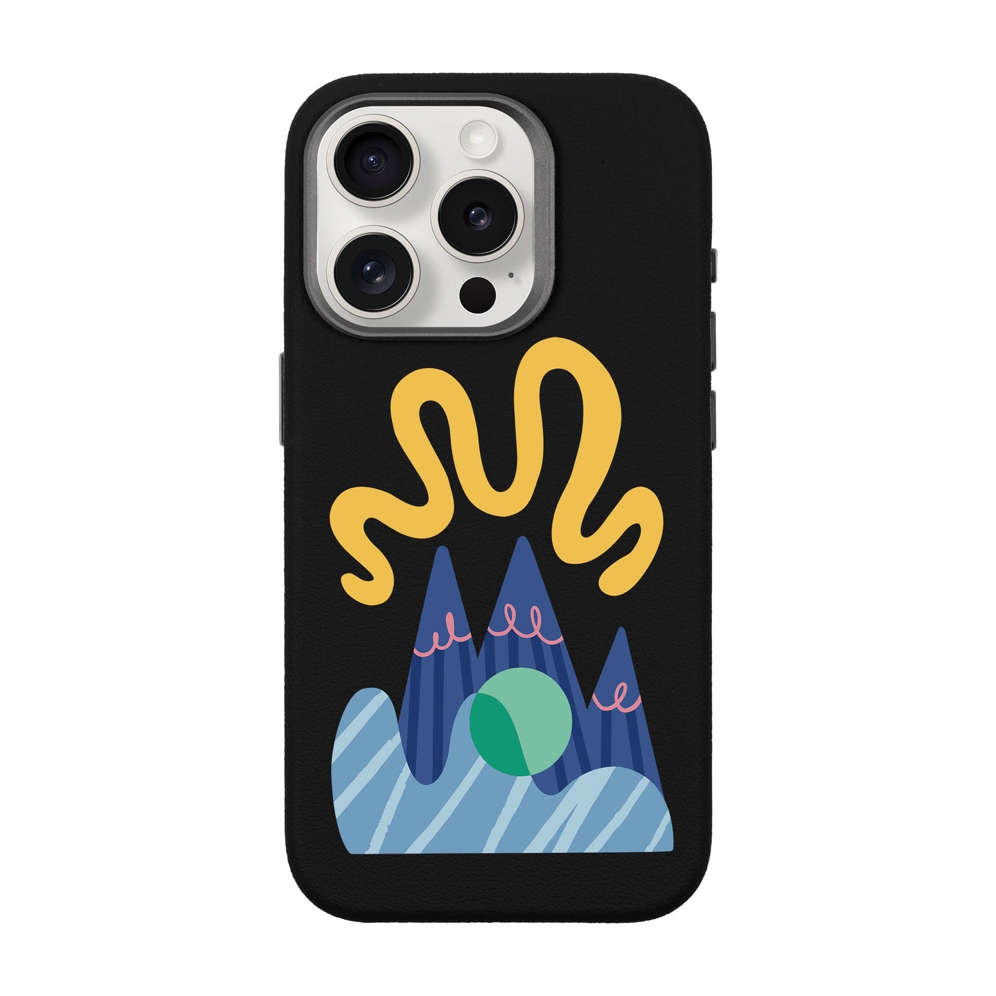 MOUNTAIN-iPhone 15 Pro Leather Premium Kılıf MagSafe Özellikli