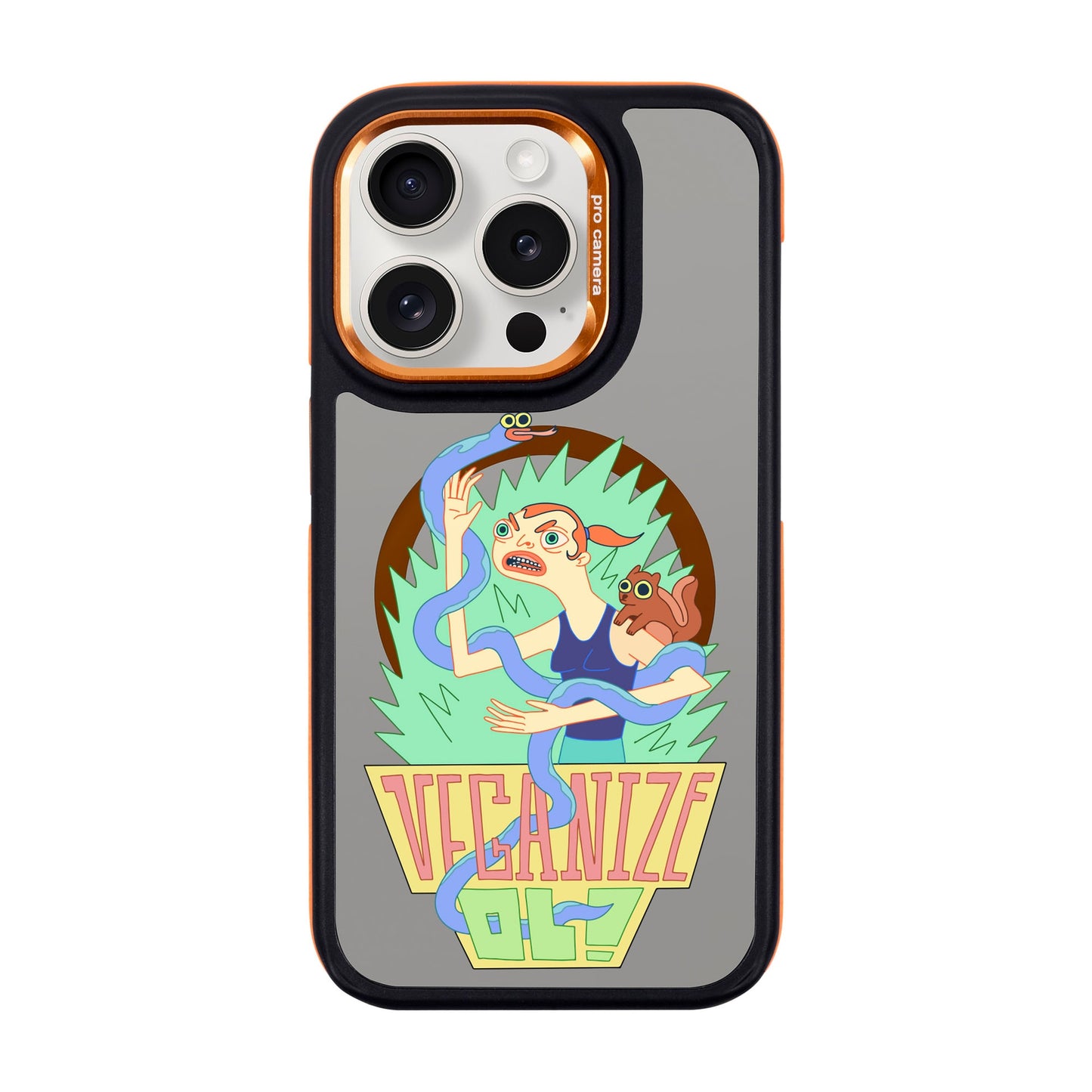 VEGANİZE-iPhone 15 Pro Dark Kılıf MagSafe Özellikli