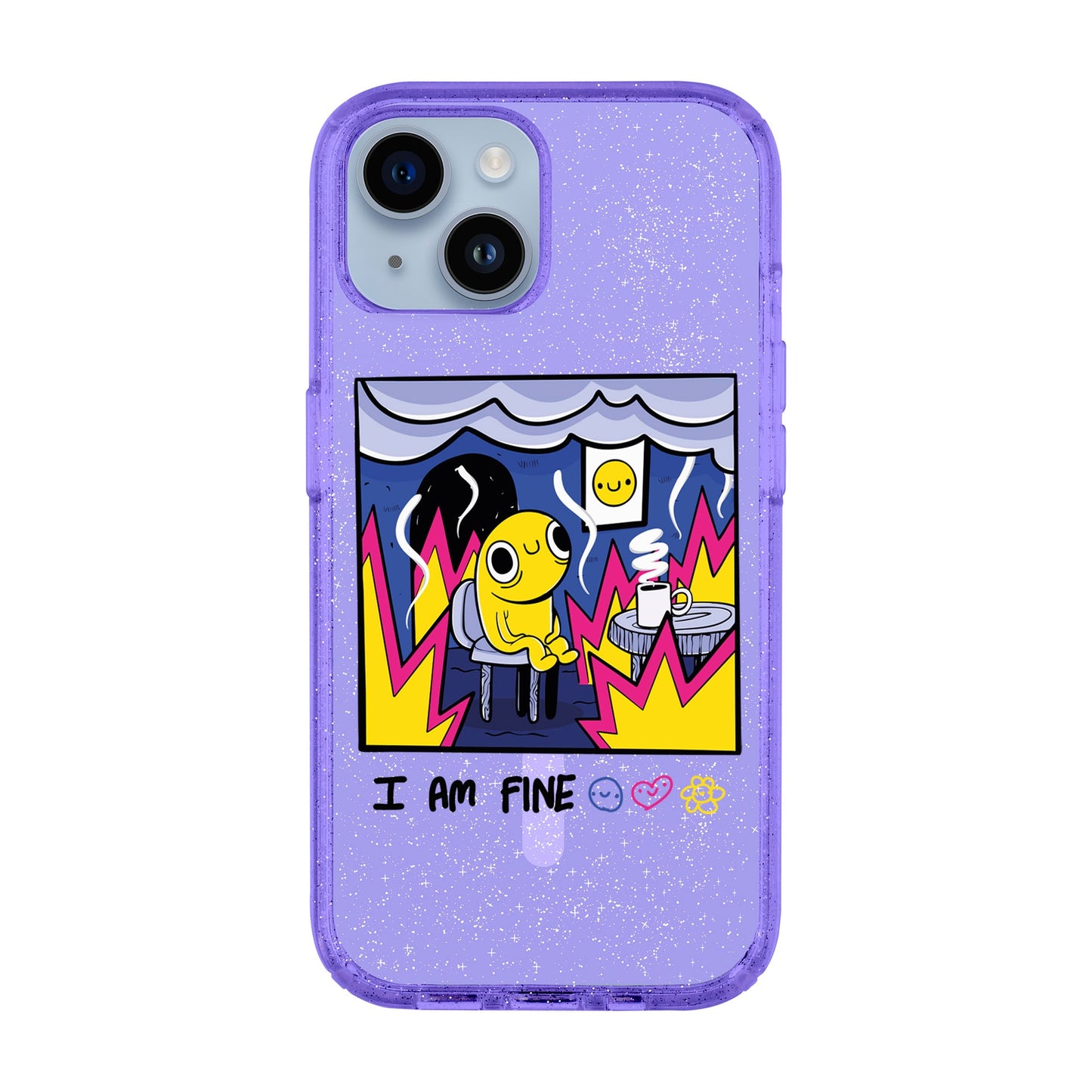 I AM FINE-iPhone 14 Shiny Kılıf MagSafe Özellikli