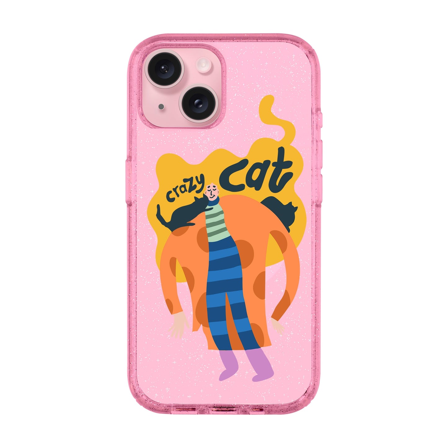 CRAZY CAT-iPhone 15 Plus Shiny Kılıf MagSafe Özellikli