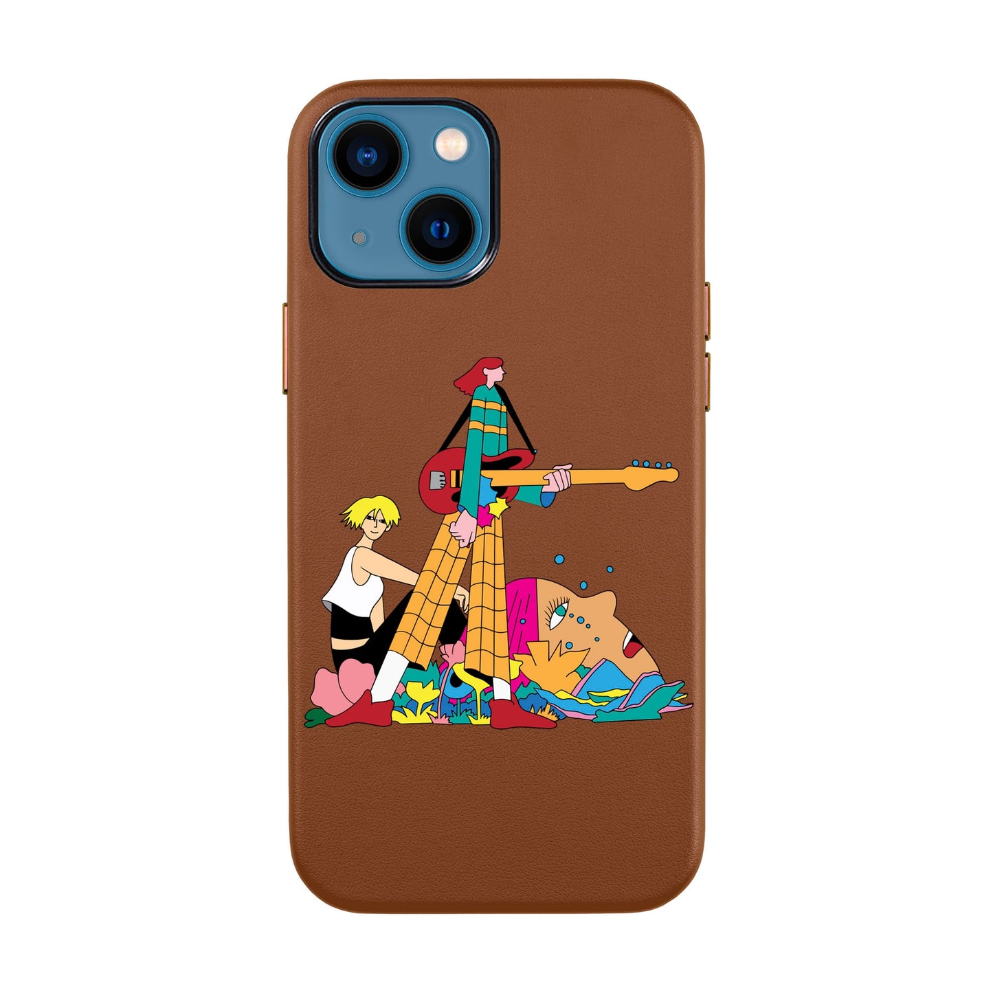 HER BAND-iPhone 14 Leather Kılıf