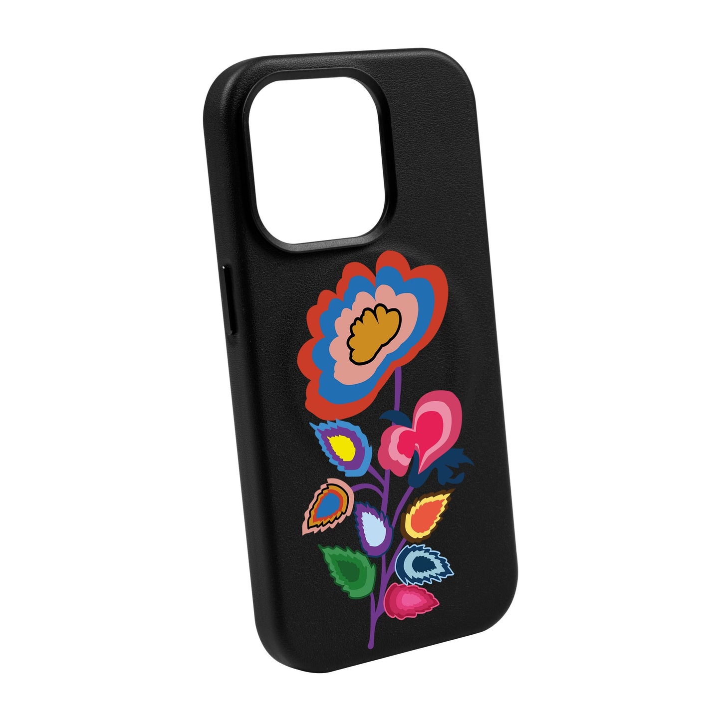 KNITTED FLOWER-iPhone 14 Pro Max Leather Kılıf MagSafe Özellikli