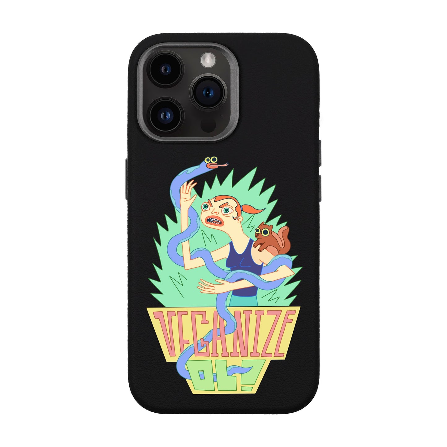 VEGANİZE-iPhone 14 Pro Max Leather Premium Kılıf MagSafe Özellikli