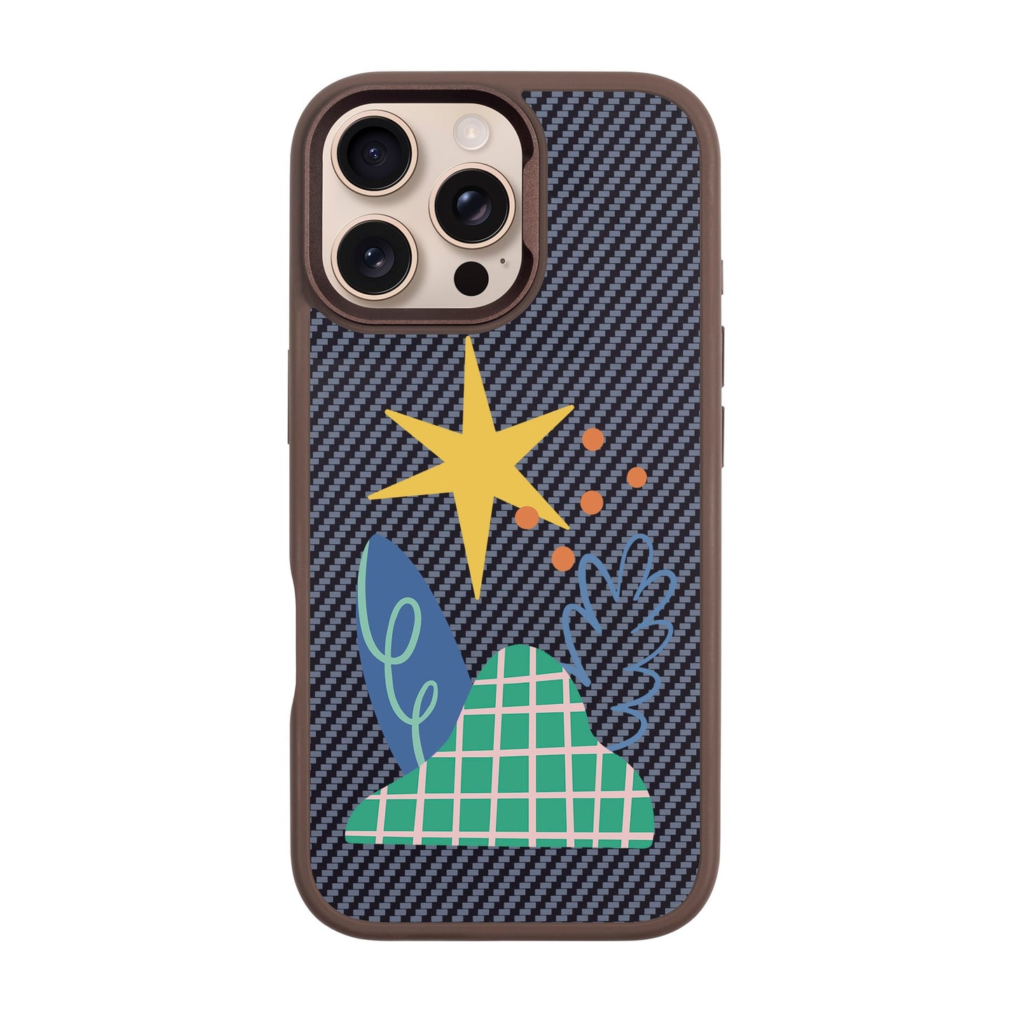LITTLE NATURE-iPhone 16 Pro Max Plaid Kılıf MagSafe Özellikli