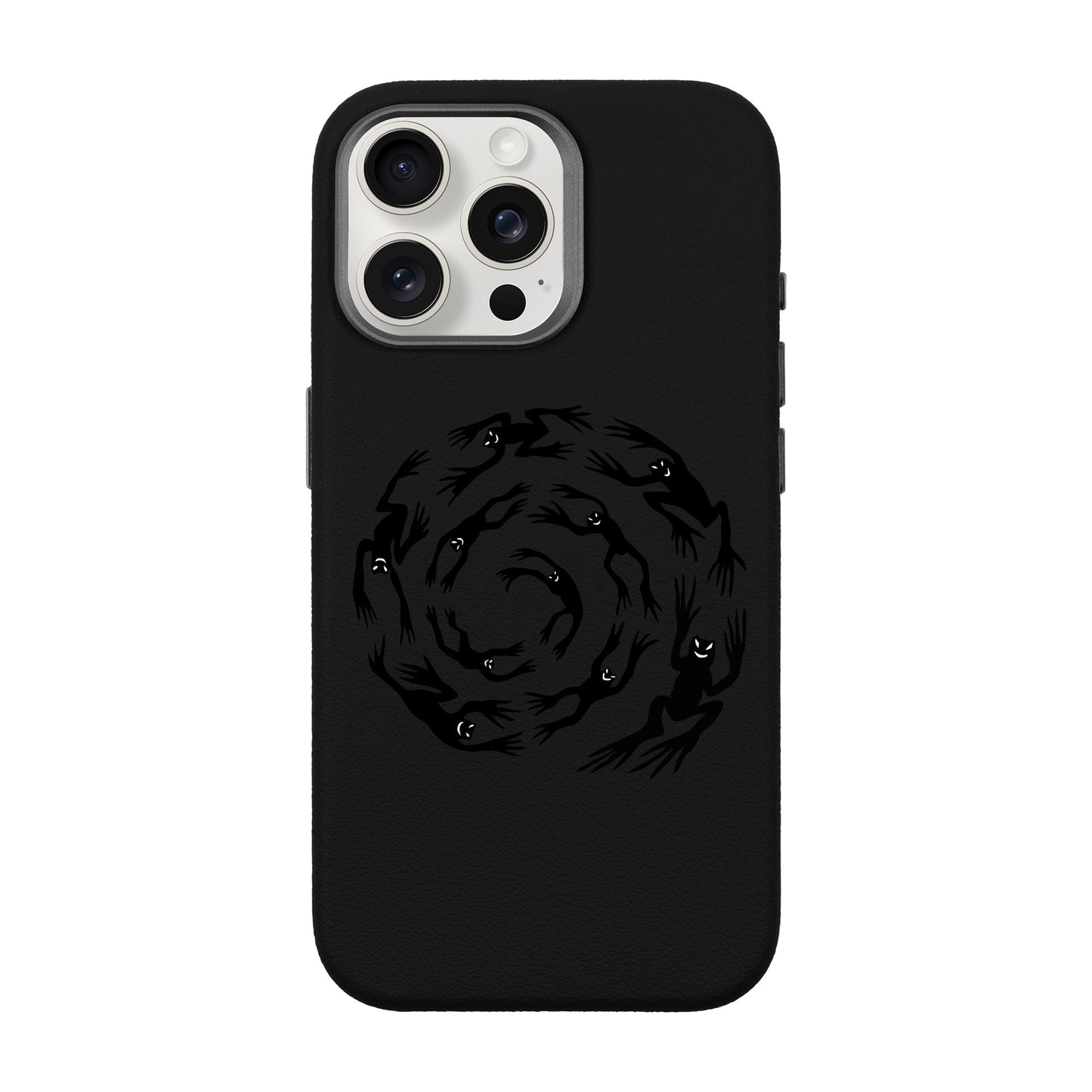 SWIRLING FROGS-iPhone 15 Pro Max Leather Premium Kılıf MagSafe Özellikli