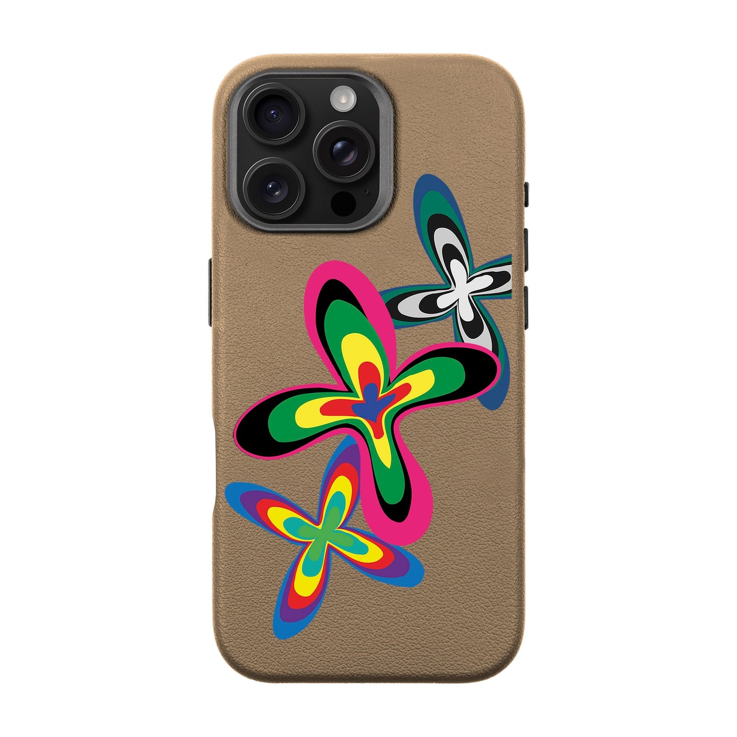 COLOR FLOWER-iPhone 16 Pro Max Leather Premium Kılıf MagSafe Özellikli