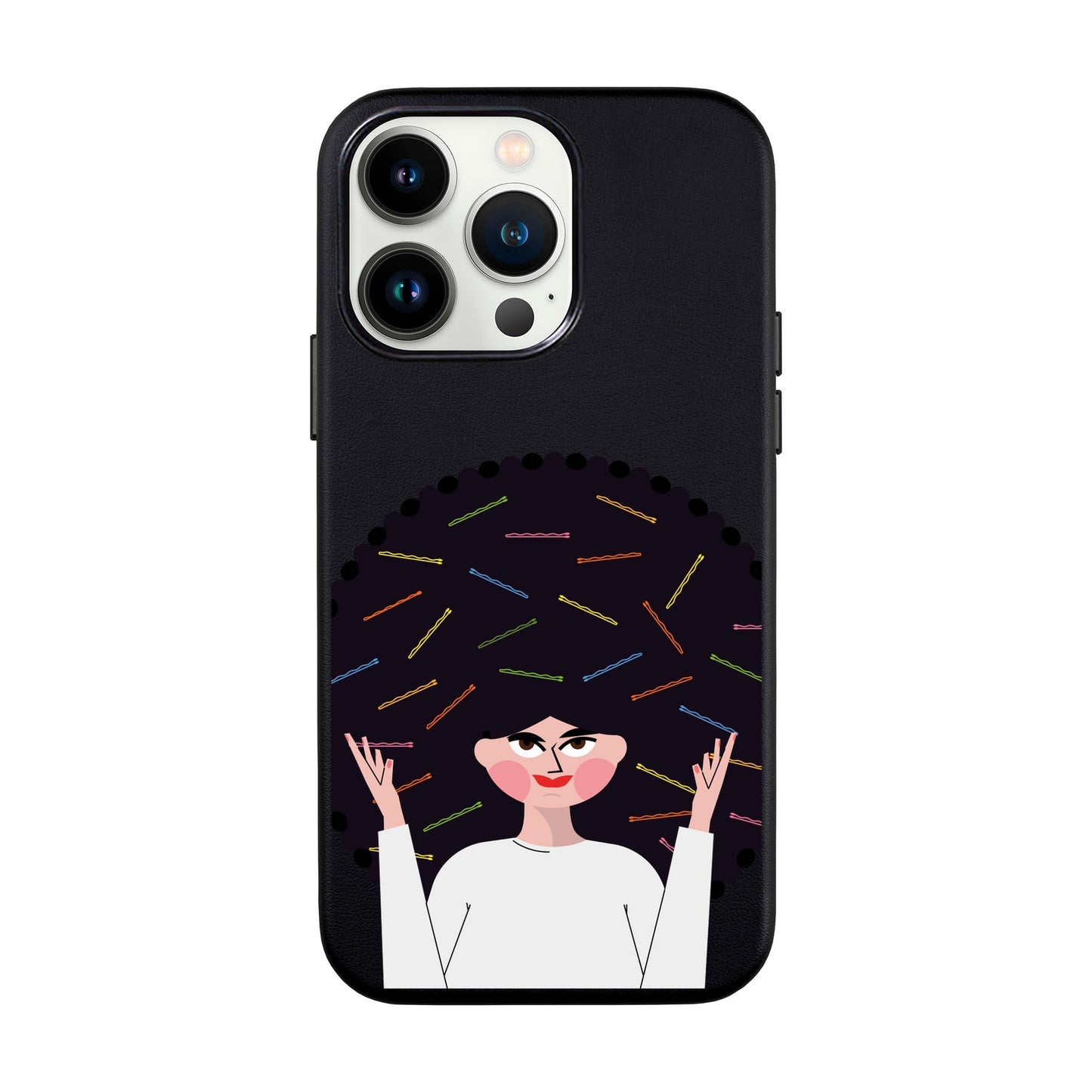 TANGLES OF HAPPINESS-iPhone 13 Pro Max Leather Kılıf