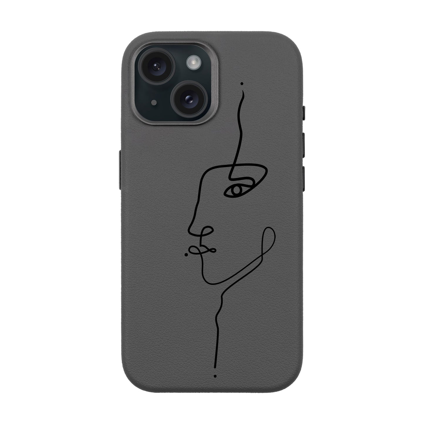 FACE-iPhone 15 Leather Premium Kılıf MagSafe Özellikli